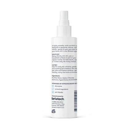 BRIOTECH Pure Hypochlorous Acid Spray and Cleanser, Original Premium HOCl Topical Solution, Multi-Purpose Cleaner, Family Approved & Pet Friendly, 4 fl oz - size: 4 Fl Oz (Pack of 1)