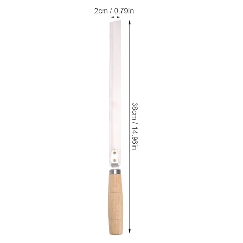 Pssopp 2 Pcs Honey Uncapping Knife, Tools Uncapping Scraper with Wooden Handle for Beekeepers Honey Extraction Tool Beekeeping Equipment 2 Pcs Knife, Stainless Steel