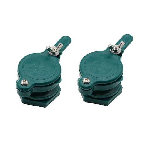 2Pcs Honey Gate Valve For Extractor, Green | Durable Nylon, Bee Hive Honey Harvesting Equipment, For 5 Gallon Bucket, Honey Extractor Tap - color: Green