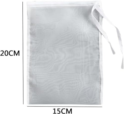 White Nut Milk Bag Reusable Cheesecloth Bags For Straining Almond Soy Milk Strainer For Cold Brew Coffee Tea Beer Juice Fine Nylon Mesh Cheese Cloth Food Strainers