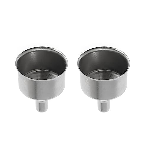Stainless Steel Funnel for Flask Small Funnels for Drinking Liquor Flask,Oil Bottle,Perfume Bottle,Amber Bottle, Spices Liquids Universal Mini Funnel with 3/8" Spout (2)