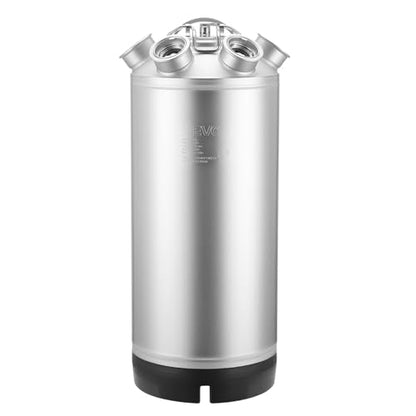 VEVOR Cleaning Keg, 5 Gallon/19L Keg Line Cleaning Kit with 4 D Coupler Connections & Rubber Base, Beer Lines Cleaner Used for Beer Line Cleaning, 304 Stainless Steel Kegerator Beers Lines Cleaner Kit - size: 5 Gal - Cleaning Keg