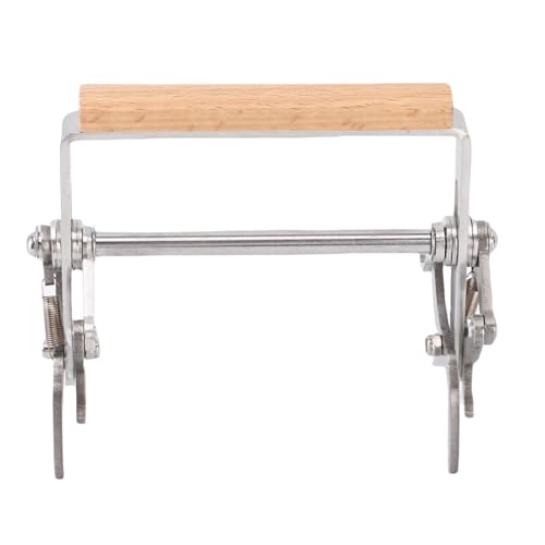 Aramox 1PC Stainless Steel Frame Grip Bee Frame Lifter Gripper Beehive Clamp with Wooden Handle for Beekeepers Beekeeping Equipment