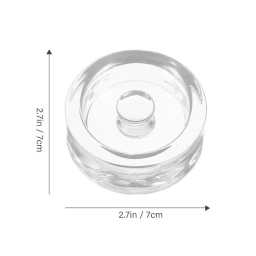 2 Pcs Fermentation Glass Weights for Wide Mouth Jars - Pickle Bottles with Sealing Lids for Efficient Fermenting - Durable, Transparent Fermenting Lids and Weights for Sauerkraut, Kimchi