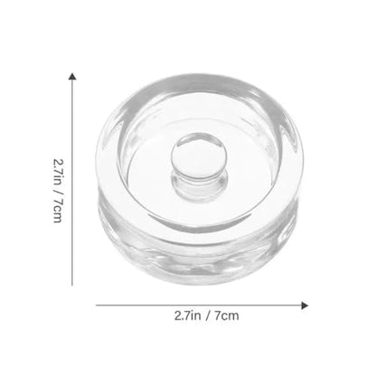 2 Pcs Fermentation Glass Weights for Wide Mouth Jars - Pickle Bottles with Sealing Lids for Efficient Fermenting - Durable, Transparent Fermenting Lids and Weights for Sauerkraut, Kimchi