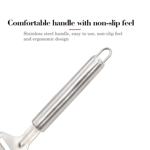 Stainless Steel Cheese Slicer for Block Cheese, Cheese Plane Cutter | No Wires to Replace • Smooth Cutting • Easy to Use • Ideal for Charcuterie Boards • Less Food Waste • Dishwasher Safe