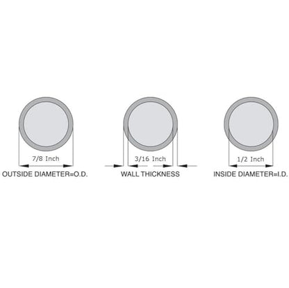OCS Parts Silicone Tubing | High Temp, Food Grade Silicone Tubing for Brewing, Food, Beverage, Oils, Detergents, Liquids and Gases, Air, Plumbing, Ponds, AC and HVAC (3 Feet, 1/2" ID x 7/8" OD) - size: 1/2" ID x 7/8" OD, style: 3 Feet