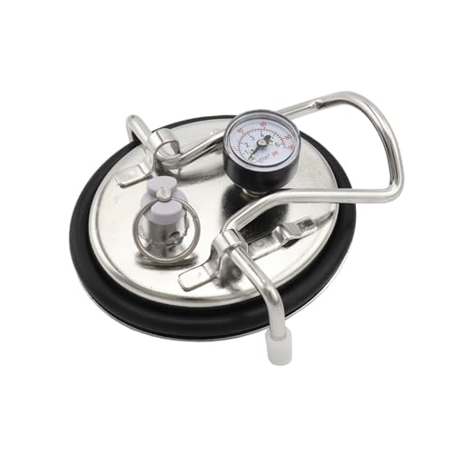 Brewing Equipment Homebrew Beer Cornelius Type Corny Keg Lid 0-90PSI Gauge Carbonation Lid with Pressure Relief Valve Bar Tool Brewing Equipment(Lid with Gauge) - color: Lid With Gauge