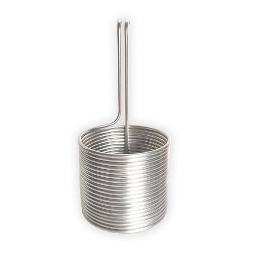 15.24 m 3/8" Stainless Steel Wort Chiller 50L Immersion Cooling Coil for Home Brewing