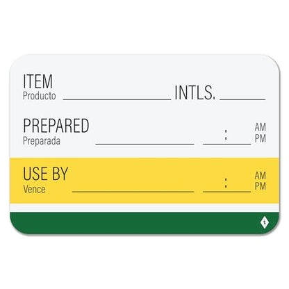 600pcs Shelf Life Labels for Food Rotation | Food Prep Use by Labels with Removable Adhesive, 300 per Roll 2" x 3" (Pack of 2) - size: 2" x 3" (Pack of 2)