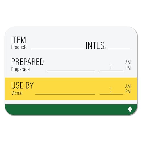 600pcs Shelf Life Labels for Food Rotation | Food Prep Use by Labels with Removable Adhesive, 300 per Roll 2" x 3" (Pack of 2) - size: 2" x 3" (Pack of 2)