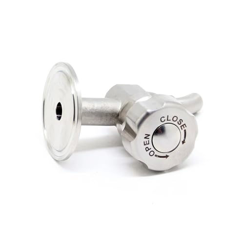 1.5" Triple Clamp Sampling Valve SS304 With Coil Defoamer - Brewing Sanitary Valve for Conical Fermenters, Homebrew Beer Foam Removal(TC50.5mm valve only) - size: TC50.5mm valve only
