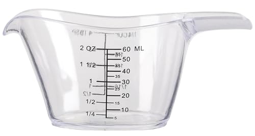 2 Oz Measuring Cup, 1/4 Cup Acrylic Measuring Cups, Clear