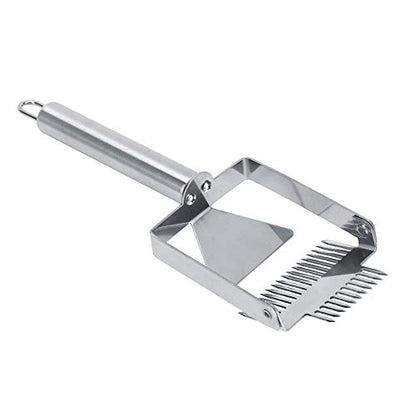 Double Needle Stainless Steel Honey Fork Uncapping Scraper Beekeeping Tool Heavy Duty Anti Rust for Beekeepers Honey Harvesting 24cm 158g