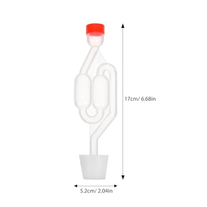 Garneck S-shape Airlock with Stopper and 6# Bung, Fermentation Airlocks for Wine, Beer, and Pickle Brewing, 3pcs Set for Home Brewing Supplies