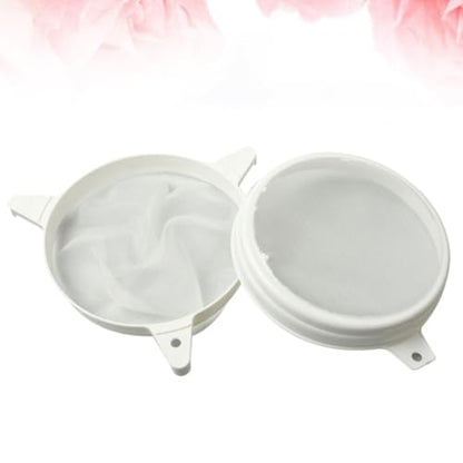 Homoyoyo Plastic Honey Filter Double Sieve Honey Strainer with Nylon Mesh Sturdy and Anti-Rust Beekeeping Tool