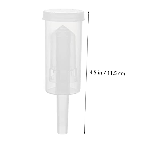 Cabilock 2Pcs Transparent Plastic Three Piece Check Valves for Brewed Wine and Beer with Stopper Easy to Clean and Use Lightweight Design for Home Brewing and Food