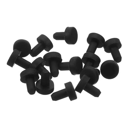 uxcell 32 Pieces Black Rubber Stopper, 2.7mm Plug Holes for 2-2.5mm/0.08-0.1" Hole - size: 2-2.5 mm