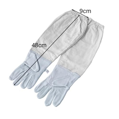 Beekeeping Suit Full Body Beekeeping Clothes Anti-bee Professional Beekeepers Clothes Protection Beekeeping Suit Veil Unisex Protective (White Gloves)