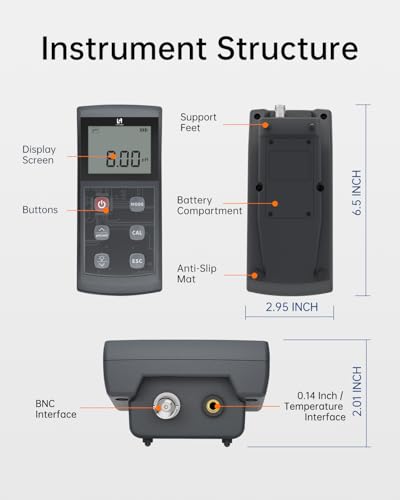 LOHAND Portable pH Meter with ATC, 0-14 Measuring Range, ±0.01 pH Accuracy | High Precision, Large Backlight Display, Digital pH Tester for Pool, Lab, Biomedicine, Aquarium, Hydroponics, Drinking Water