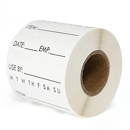 L LIKED 250 Dissolvable Labels 2"x 2" Use By Food Rotation Storage Label - size: 2"x2"/250labels/Black
