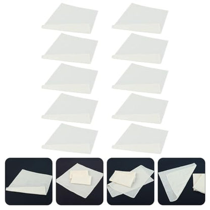 POPETPOP 10pcs Reusable Cotton Cheese Cloths for Straining and Cooking, 20x20 Inch Multipurpose Cheesecloth with Hemmed Edge, Washable and Sturdy Kitchen Supply for Butter, Fruit, and Nut