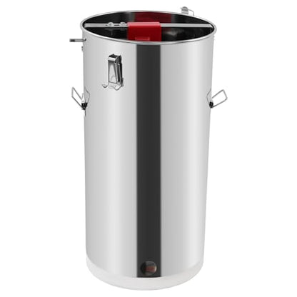 Manual Honey Extractor, 2 Frame Stainless Steel Beekeeping Extraction, Honey Bee Spinner Beekeeping Apiary Centrifuge Equipment, Silver