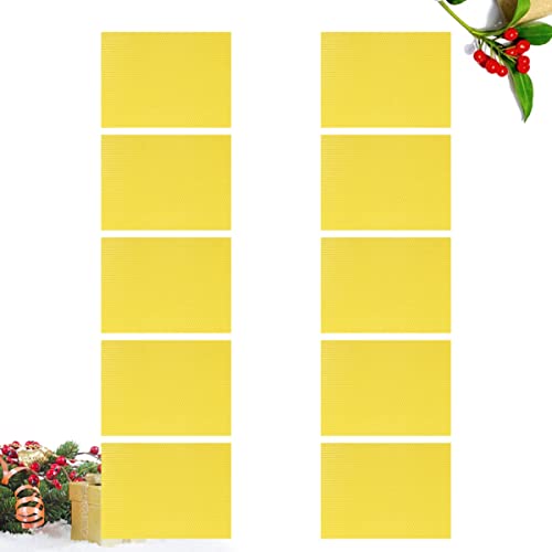 10pcs Beehive Foundation Sheets Beeswax Sheets for Beekeeping Tool Natural Beeswax Material