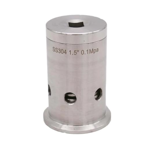 Home Brewing 1.5" Tri Clover(50.5mm) Pressure Release Valve/Vacuum Breaker 0.1/0.2 MPa 304 Stainless Steel Beer Conical Fermenter Parts Brewing Accessories(0.1 Mpa) - color: 0.1 Mpa
