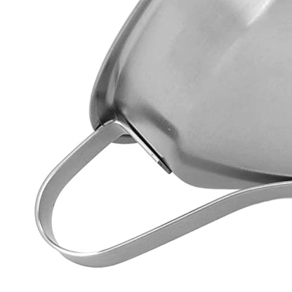 Stainless Steel Kitchen Funnel, Kitchen Funnel Food Grade Metal Funnel Multi Use Premium Metal Cooking Funnels with Strainer Brush for Filling Bottles Transferring Liquid Oil Milk