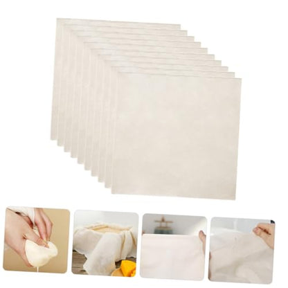 10pcs Cheesecloth Reusable for Cooking Straining Cheese Making Yogurt Butter Food Grade Quality