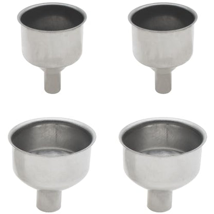 4PCS Small Funnels 2 Different Sizes Stainless Steel Mini Funnel for Kitchen Use Filling Bottles