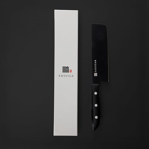 SASUGA Lightweigth Japanese Nakiri Vegetable Knife 165 mm – Made in Japan | Molybdenum-Vanadium Stainless Steel | Flat Blade for Precise Vegetable Cutting - color: Nakiri