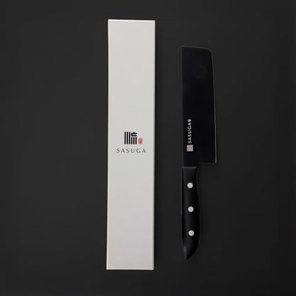 SASUGA Lightweigth Japanese Nakiri Vegetable Knife 165 mm – Made in Japan | Molybdenum-Vanadium Stainless Steel | Flat Blade for Precise Vegetable Cutting - color: Nakiri