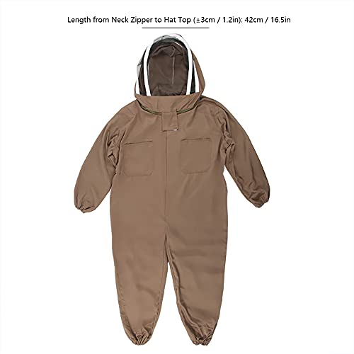 Semme Beekeeping Breathable Bee Suit Smock with Zipper for Beekeepers Comfortable Polyester Cotton Fabric Full Body Lightweight Foldable Available in L XL XXL (XXL) - size: XXL