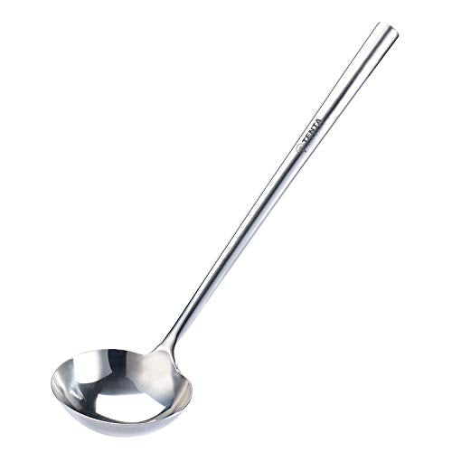 Tenta Kitchen Professional Large Stainless Steel Serving Ladle Spoon - Gravy Ladle Soup Spoon For School Canteen,Hotel Kitchen,Restaurant (3.86"x17") - size: 17"Ladle
