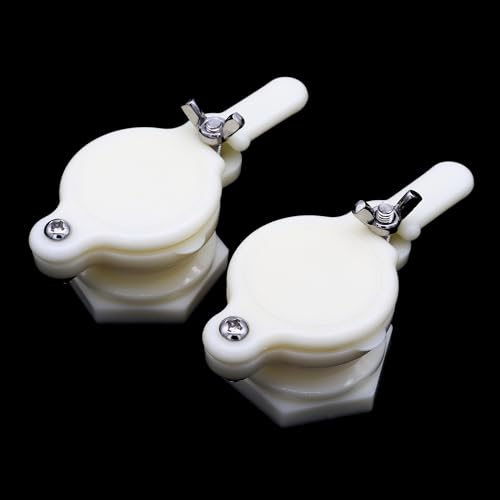 2Pcs Honey Gate Valve for Extractor, White | Durable Nylon, Bee Hive Honey Harvesting Equipment, For 5 Gallon Bucket, Honey Extractor Tap - color: White
