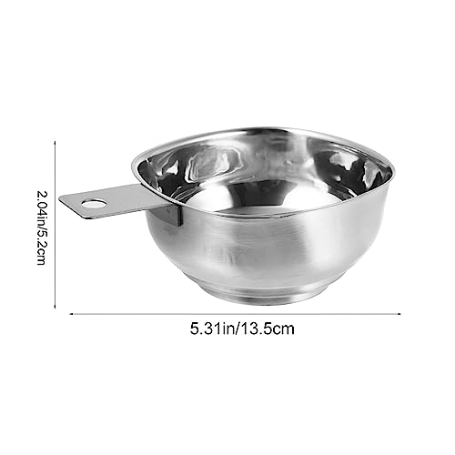 Hemoton Stainless Steel Wide Mouth Funnel with Handle for Mason Jars Kitchen Canning Funnel for Wide Mouth Jars Jam Filling and Food Transfer Tool 5.3 Inch Kitchen Gadget for Home and Restaurant