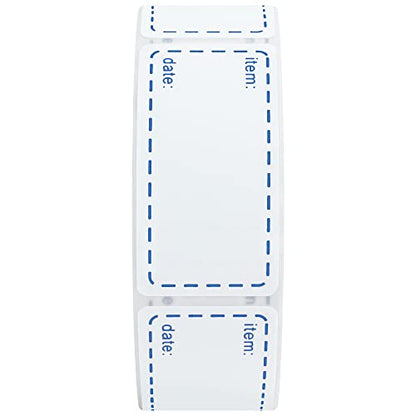 500pcs Freezer Labels Removable Storage Stickers 1x2 Inch Waterproof Oil-Resistant Refrigerator Kitchen Labels (Blue) - color: Blue-1