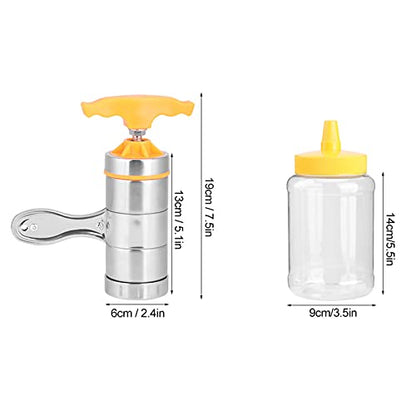 Zerodis Portable Stainless Steel Honey Extractor Mini Honey Squeezer Squeezing Tool Beekeeping Tool Stainless Steel Honeycomb Spinner Crank Beekeeping Extraction Apiary