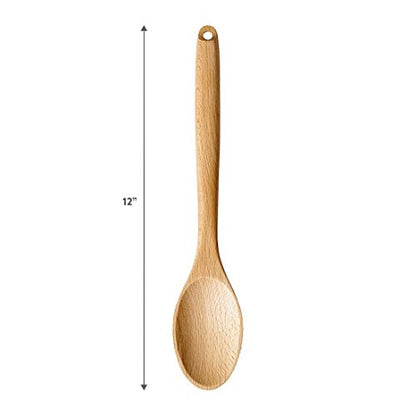 Andaz Press Personalized Laser Engraved Wooden Mixing Spoon, 12-inch, Script Bride and Groom Names and Dates, 1-Pack - color: Custom Wedding Script Bride Groom