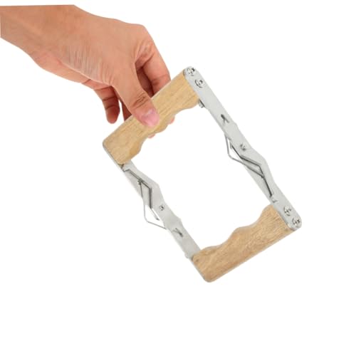 SEWACC 3pcs Beekeeping Hive Frame Holder and Clamp Tool with Wooden Handle for Secure Bee Hive Lifting and Frame Grip in Apiary Maintenance