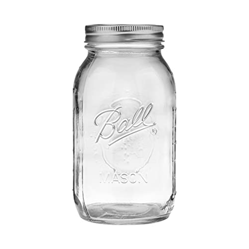 Ball Regular Mouth Quart (32 oz) Mason Jars with Lids and Bands - size: 8 Pack, style: Regular Mouth
