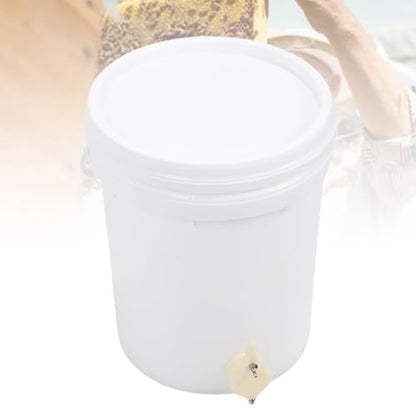 5 Gallon Honey Bucket with Gate Valve Tight Lid Portable Handle Beekeeping Container HDPE Plastic 19L for Easy Honey Extraction Beekeepers Apiary Home Commercial Use