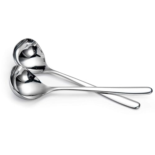 IMEEA 8-Inch Gravy Ladle SUS304 Stainless Steel Serving Ladle, Set of 4 - size: 4-Piece（Silver）