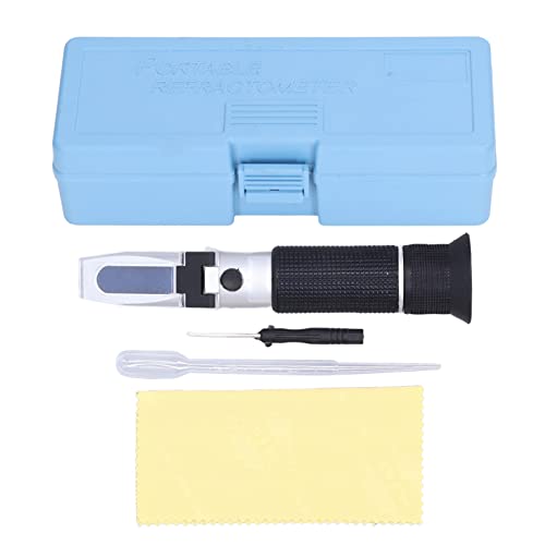 Refractometer for Beer and Wine Brewing Portable Sugar Refractometer with ATC, Brix Measurement Tool for Homebrewing, Winemaking, and Fermentation