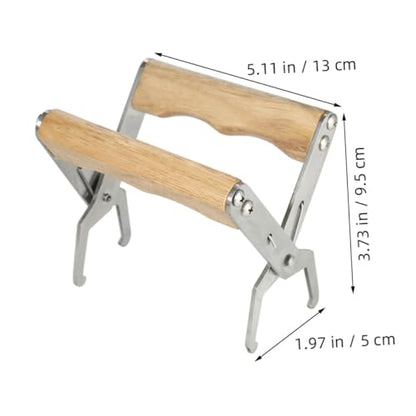 OSALADI 3pcs Beekeeping Frame Gripper Clamp with Wood Handle Bee Hive Frame Lifter Tool for Beekeepers Beekeeping Equipment for Hive Maintenance