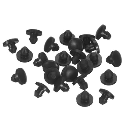 UXCELL 25PCS Silicone Locking Hole Plugs, Rubber Round, 3.5mm, Waterproof for Metal Tube & Furniture, Black - size: 3.5mm