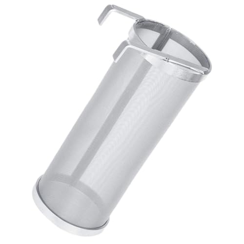 Stainless Steel Filter Net Barrel with Hook Lightweight Permanent Wine and Beer Brewing Strainer for Home Use during Family Days or Camping Trips