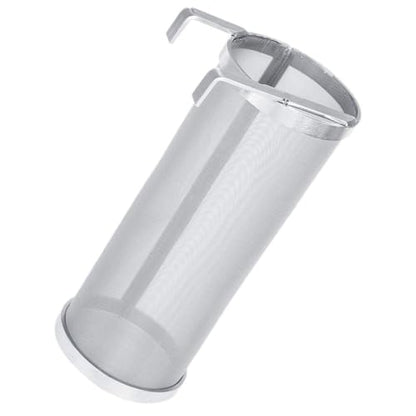 Stainless Steel Filter Net Barrel with Hook Lightweight Permanent Wine and Beer Brewing Strainer for Home Use during Family Days or Camping Trips